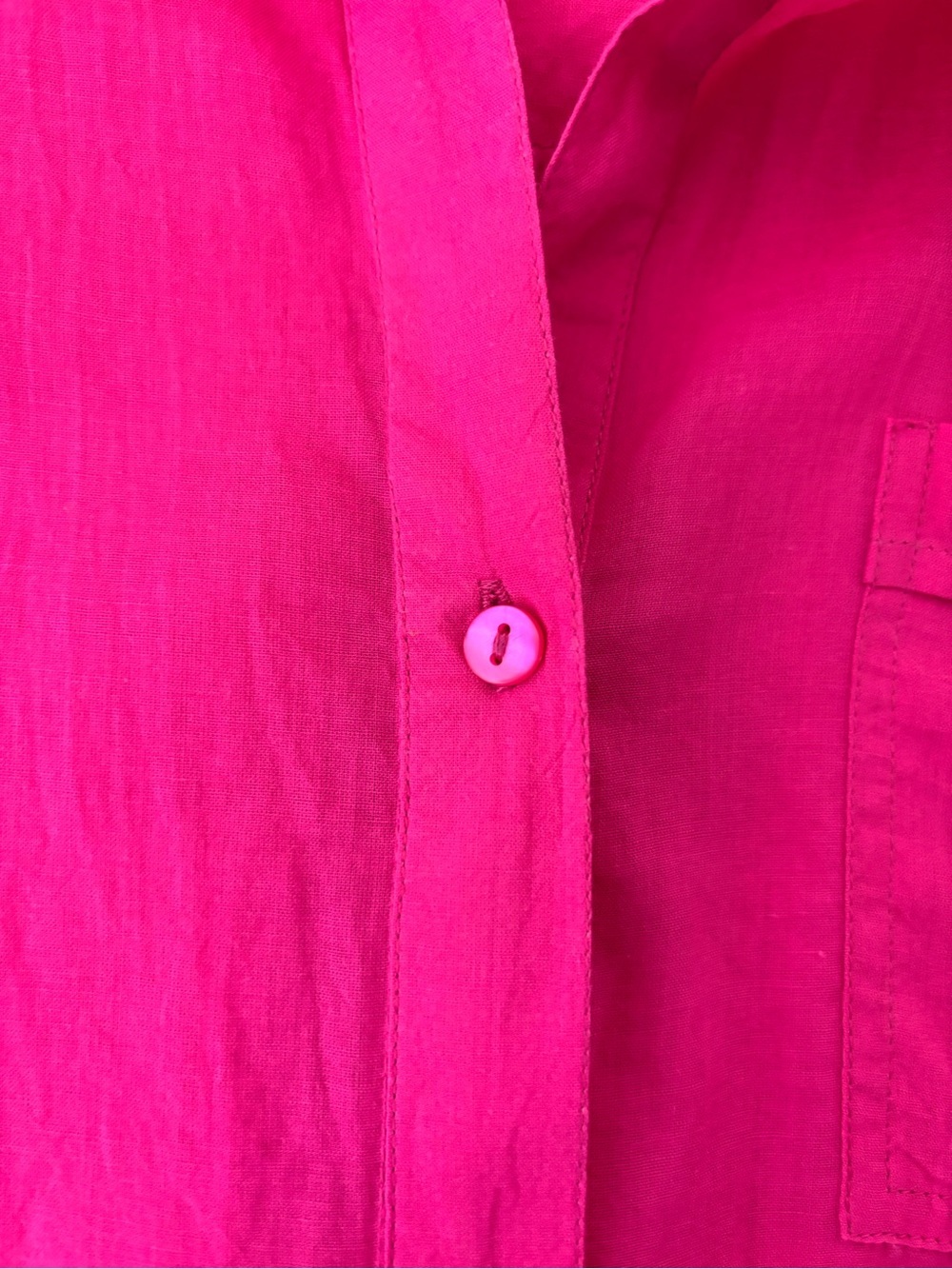 True Destinations Pink Cotton Coastal Tunic Button Down Shirt Coverup L - Picture 10 of 13